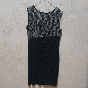 En Focus Women Black Lace Dress